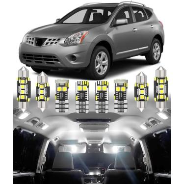 Imagem de BMT xms Substituição de luz LED interior de carro para Nissan Rogue S35 2008-2013, pacote de lâmpadas interiores super brilhantes 6000K, 9 peças