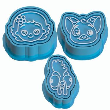 Imagem de Kit 3 Ejetor Carimbo Brigadeiro Moana Porquinho Pua e Galo - Embody 3d