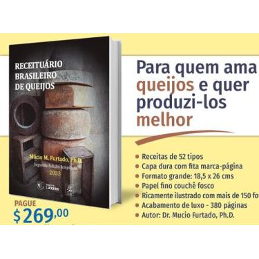 Imagem de Livro RECEITUÁRIO BRASILEIRO DE QUEIJOS, de Mucio Furtado - setembro e