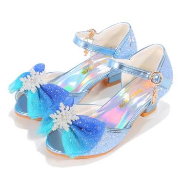 Imagem de ALPHELIGANCE Sapatilha feminina bailarina Mary Jane com alça de uniforme escolar (bebê/criança pequena), 12 azul, 10 Toddler