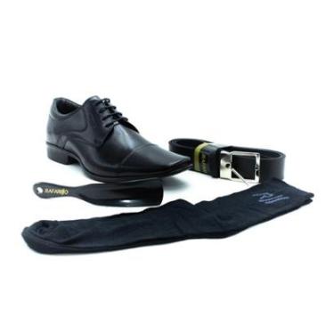 Imagem de Kit Sapato Social Masculino Rafarillo 34001-03pk 4 Em 1 - Preto-Masculino