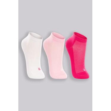 Imagem de Kit 3 pares de Meia Infantil Lupo Menino e Menina Cano Curto, Branco, 