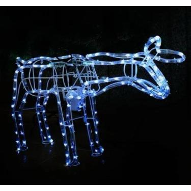 Imagem de Rena fêmea Macho Grande Mangueira LED Movimento Bivolt(Branco,azul,Bra