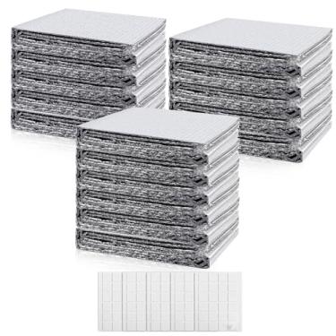 Imagem de Folha de isolamento de bolha reflexiva 6 mm de espessura dupla bolha de alumínio escudo de painéis de isolamento de porta de garagem kit barreira radiante para janelas RV telhado parede do sótão (20,5