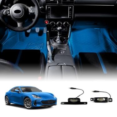 Imagem de KUNGKIC Interior de luzes LED de carro para Toyota GR86 Subaru BRZ 2021 2022 2023 204 2025 Luzes LED sob o painel, acessórios para carro DC 12V (azul)