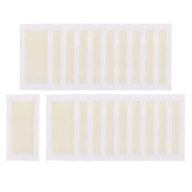 Imagem de Esquirla 20 tiras de cera facial dos pces, tiras de depilação, descartáveis todos os tipos de pele remoção suave do cabelo para o lábio superior axila, amarelo