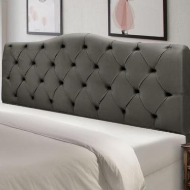 Imagem de Cabeceira de Cama Box Madeira Estofada Casal Veneza - D'Julia, Brida