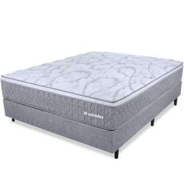 Imagem de Cama Box Viuva Colchão Smart Spring Mola Ensacada e Pillow Top de Espuma Viscoelástico 128x188x61cm - BF Colchões