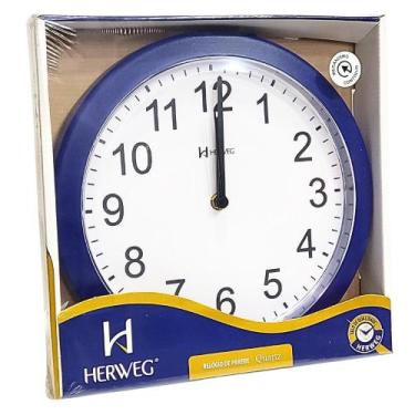 Imagem de Relógio de Parede Herweg Quartz Analógico Azul Escuro 660043 - 011