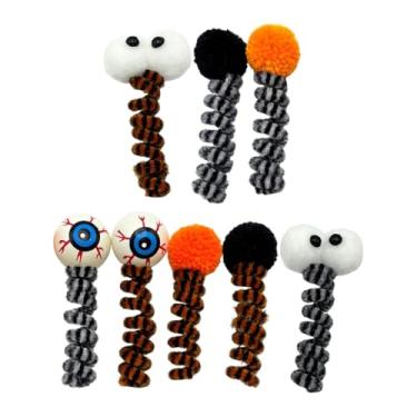 Imagem de Dualoai Brinquedo de Mola para Gatos de Halloween, Divertido, Portátil, para Decoração de Animais de Estimação, Brinquedo Interativo para Quarto, Presente Par, 8 Unidades