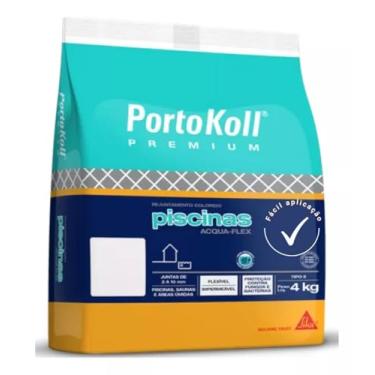 Imagem de PortoKoll - Rejuntamento Colorido para Piscinas Acqua-Flex Branco - Uso em Cerâmica - 4 kg