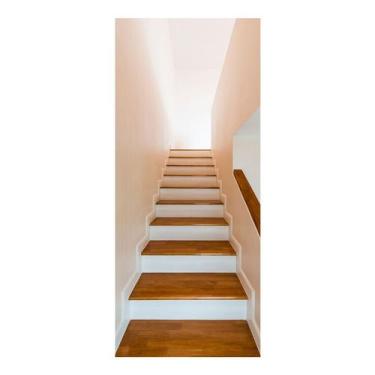 Imagem de Adesivo Decorativo de Porta - Escada de Madeira - 2466cnpt - Allodi