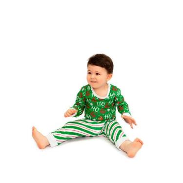 Imagem de Pijama Body Baby Longo Natal HoHo Green - Alegria de Montar, 1 ano