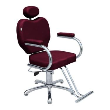 Imagem de Cadeira Reclinável Talita Hidráulica Estofado Bordo Acetinado - Moveis