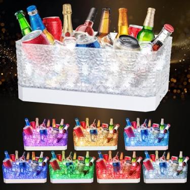 Imagem de Baldes de gelo de LED de plástico transparente grande capacidade