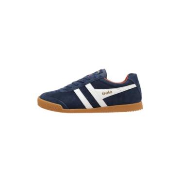 Imagem de Gola Tênis masculino Harrier Fashion, Azul-marinho/off-white/laranja escuro, 43