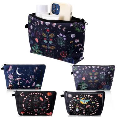 Imagem de Bolsa de maquiagem Xuniea Witch Moon 4 peças com zíper para mulheres