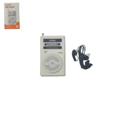 Imagem de Mini Rádio De Bolso AM FM Com Fone Portátil Clássico A Pilha - LELONG