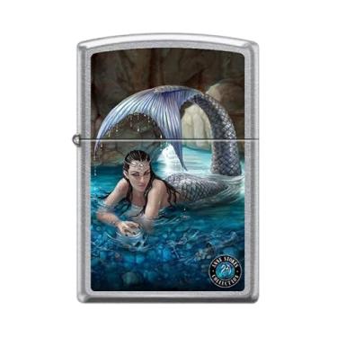 Imagem de Zippo Isqueiro - para Anne Stokes Ocean Water Mermaid Fantasy Treasure Skulls Jewels Headdress Street Chrome Windproof Lighter #Z5360