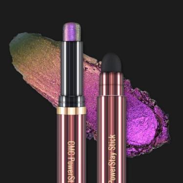 Imagem de CHARMACY Novo bastão de sombra Duochrome de longa permanência, bastão de sombra cremosa, sombra com glitter multicolorido, impermeável e à prova de manchas, pigmentado, borrão embutido #07
