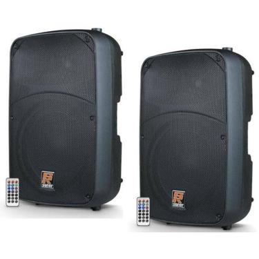 Imagem de Par de caixas ativas 15 staner sr315a com bluetooth 300wrms