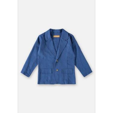 Imagem de Blazer em Linho Infantil Menino Up Baby, Azul, 3