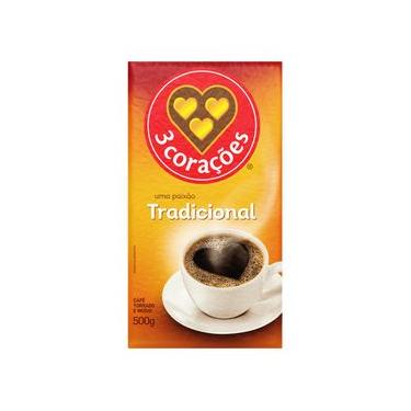 Imagem de Café Torrado E Moído 3 Corações Tradicional A Vácuo 500g