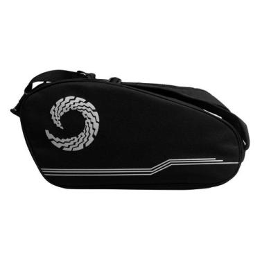 Imagem de Raqueteira Padel e Beach Tennis Compass Preta e Branco