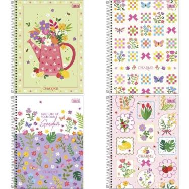 Imagem de Caderno Espiral Capa Dura Charme 10X1 - 160 Folhas - Tilibra