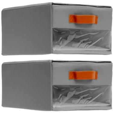 Imagem de 2 organizadores de armário e armazenamento, 40 x 30 x 16 cm, gavetas de armazenamento de roupas, organizadores de roupas dobráveis com janela transparente para guarda-roupa, quarto, sala de estar