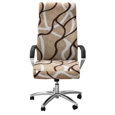 Imagem de Capa de cadeira de escritório com zíper, capa de cadeira de computador impressa, capa de cadeira de mesa para cadeira de apoio de braço, capa elástica para cadeira de computador, capa de cadeira