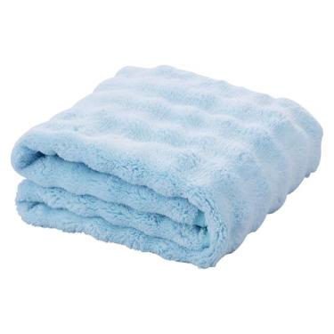 Imagem de DJAPWPX Toalha de mão macia pano de rosto de secagem rápida pano absorvente com anel de pendurar para banheiros banheiros salões de beleza (azul)