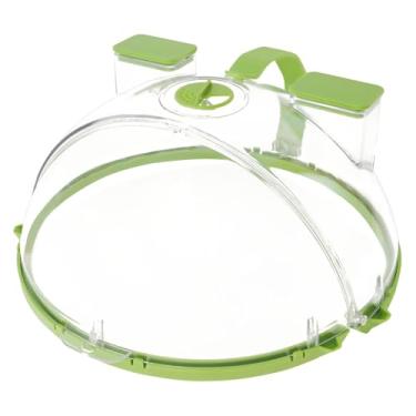 Imagem de Capa para respingos de micro-ondas para alimentos, tampa de micro-ondas transparente com vaporizador de água, placa de micro-ondas com alça isolada estendida, capa transparente dobrável para respingos