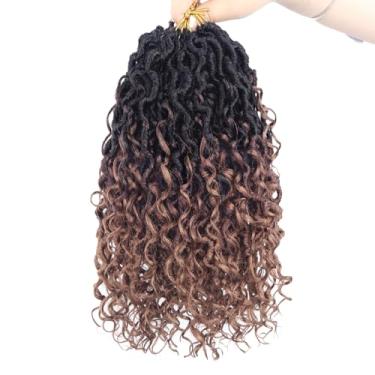 Imagem de Vemet Cabelo de crochê Goddess Locs 30,5 cm, 9 pacotes de cabelo sintético sintético para mulheres negras, extensões de cabelo River Locs estilo crochê pré-enrolado com pontas encaracoladas