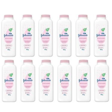 Imagem de Kit 12 Talco Johnson & Johnson Baby Dermo Protetor 100g - J&J