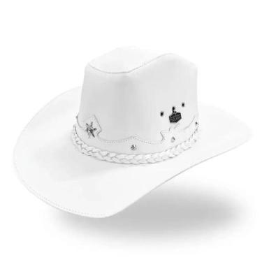 Imagem de Chapéu Americano em Couro Branco - Mundo Texano, Branco, M