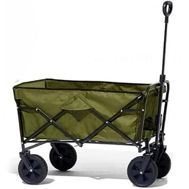 Imagem de Carrinho Dobrável Roller Camping Praia Roller 100kg Veronna TCP1000 – Com Alça Ajustável, Rodas 360° Verde