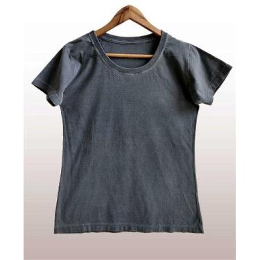Imagem de Camiseta Feminina Estonada - 100% Algodão, Selo BCI, Tamanhos P ao GG 