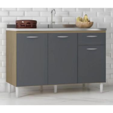 Imagem de Balcao Para Pia/Cuba 1,20 434 Damasco/Cinza