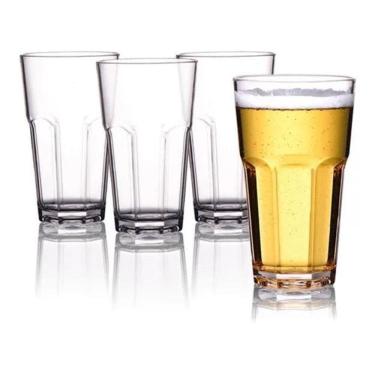 Imagem de Jogo 6 copos água suco vidro conjunto 350ml 14,5 x 8