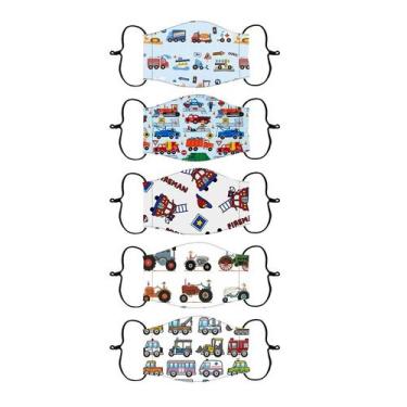 Imagem de 5pc crianças crianças ao ar livre máscaras de boca de algodão máscaras