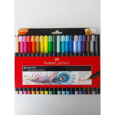 Imagem de Kit de caneta Faber-Castell brush super soft com 20 cores - Faber Cast