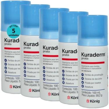 Imagem de Kuraderm Prata König 100ml Kit Com 5 unidades - Konig