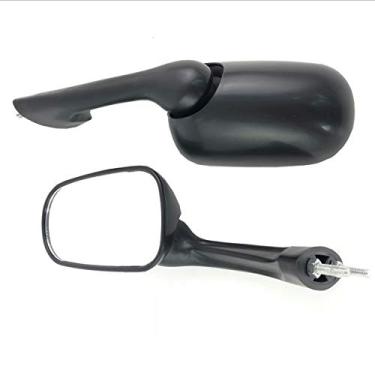 Imagem de OKSTNO Espelho lateral de reposição Miror retrovisor de motocicleta para CBR NSR VFR RVF 250 400 NC23 29 30 35 MC18 19 21 22 28 Preto (Preto)