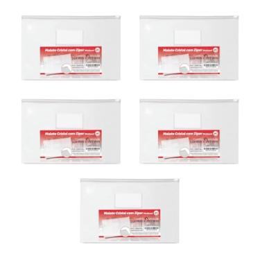 Imagem de Pasta Malote Cristal Com Ziper 352X227Mm - Pacote Com 5, Dac, 1005, Multicor