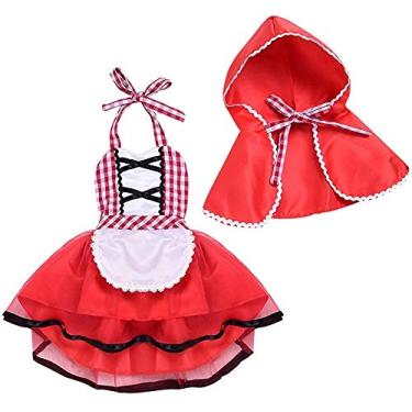 Imagem de IWEMEK Fantasia de Halloween para bebês, capuzes vermelhos, fantasia, cosplay, capa, conto de fadas, Natal, fantasia de fantasia, Vermelho, 18-24 Months