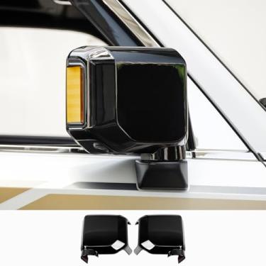 Imagem de Capa de proteção de espelho para Toyota Land Cruiser 250 e 1958 Prado LC250 2024 2025 Ambos os lados Espelho Decorativo Kit Exterior Kit Blackout Upgrade Tuning Supplies Acessórios (Preto brilhante)