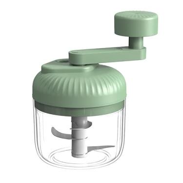 Imagem de KIT De 2 Mini Processadores Elétricos, Moedor Para Carne, Vegetais, Alho, Fruta E Amendoim, 250ml, Para Casa E Cozinha, Fácil De Limpar E Prático(2 un-Verde Manual)