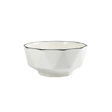 Imagem de Pratos domésticos simples com utensílios de mesa de cerâmica sob o esmalte - tigela de sopa Starlight de 20 cm