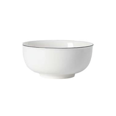 Imagem de Conjunto de pratos de cerâmica coloridos Underglaze sopa de macarrão simples para uso doméstico - tigela de sopa de 20 cm